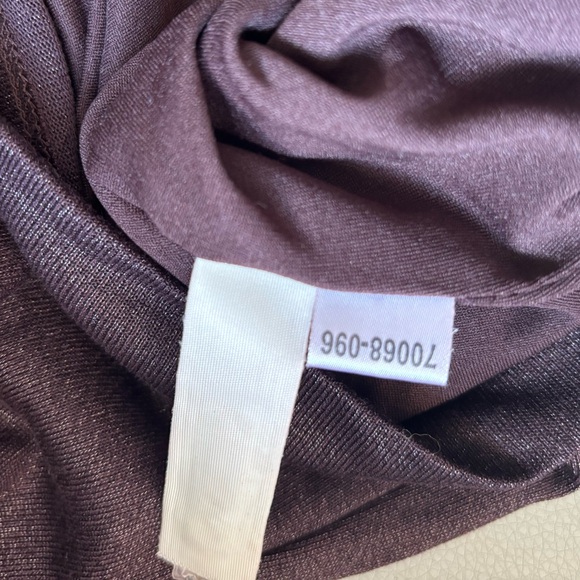 Ann Taylor Cowl Neck Sheath Dress Deep‎ Plum with Sparkle Size L - Picture 11 of 13